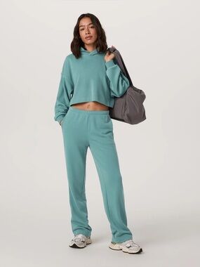 Vuori Teal Straight-Leg Track Pants